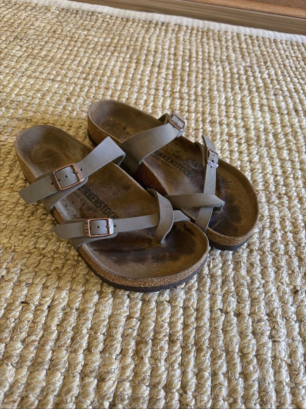 Birkenstock Mayari Sandals Olive Gray EU 38 US Women’s 7
